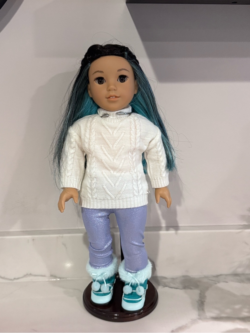 American Girl Doll Set- Doll, Dog and Book (stand not included) - Picture 5 of 6